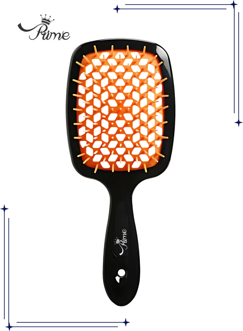 فرشاة شعر احترافية لفك تشابك الشعر، فرشاة فائقة لتدليك فروة الرأس، مشط مجداف، فرشاة مضلعة، مشط بفتحات تهوية لفك تشابك الشعر، فرشاة شعر طويلة سميكة ورقيقة ومجعد ومتشابكة ورطبة وجاف، للرجال والنساء - Image 1