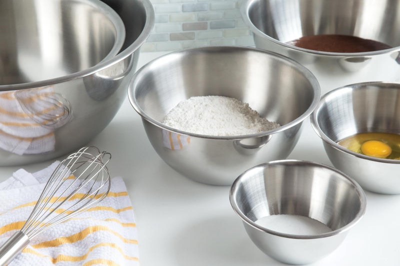 Fox Run 6-Piece Nesting Stainless Steel Polished Mirror Finish Mixing Bowls Set, 0.5, 1.25, 2.75, 4.25, 6.25 and 10.75 Quart - Image 2