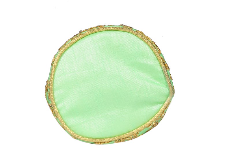 SuneshCreation Ethnic Potli Handbag Light Green for Women - Image 2