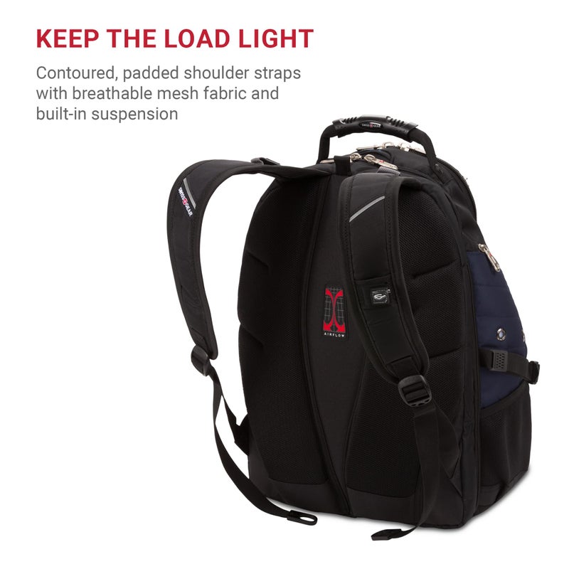 SwissGear 1900 Scansmart TSA 17-Inch Laptop Backpack, Blue/Black - Image 5