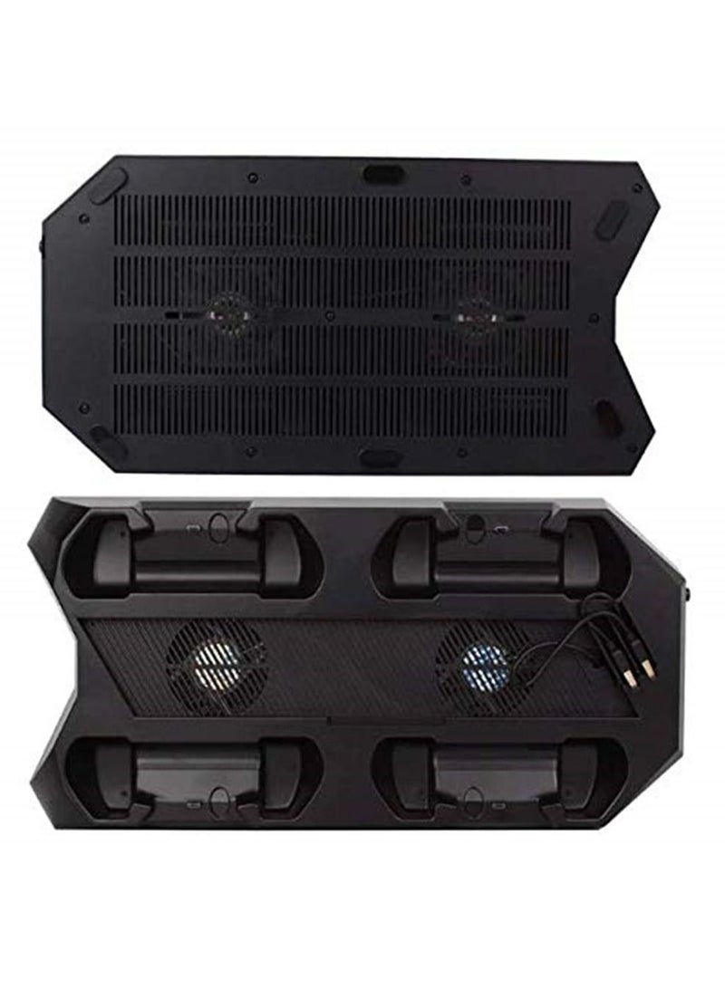 Vertical Stand Cooling Fan with Dualshock Controller Charging Station and USB Charger Ports for PlayStation 4 PS4 Console - Image 2