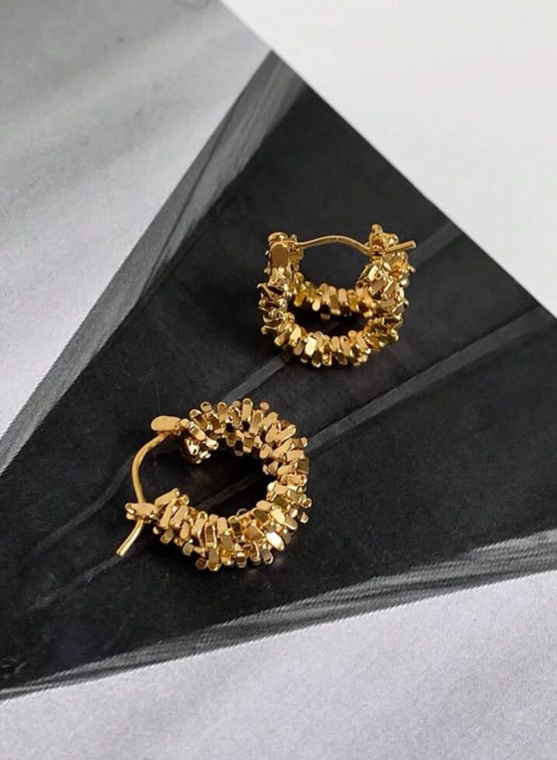 Dangle Charms Elegant & Trendy Gold Plated Earrings For Women - Image 2