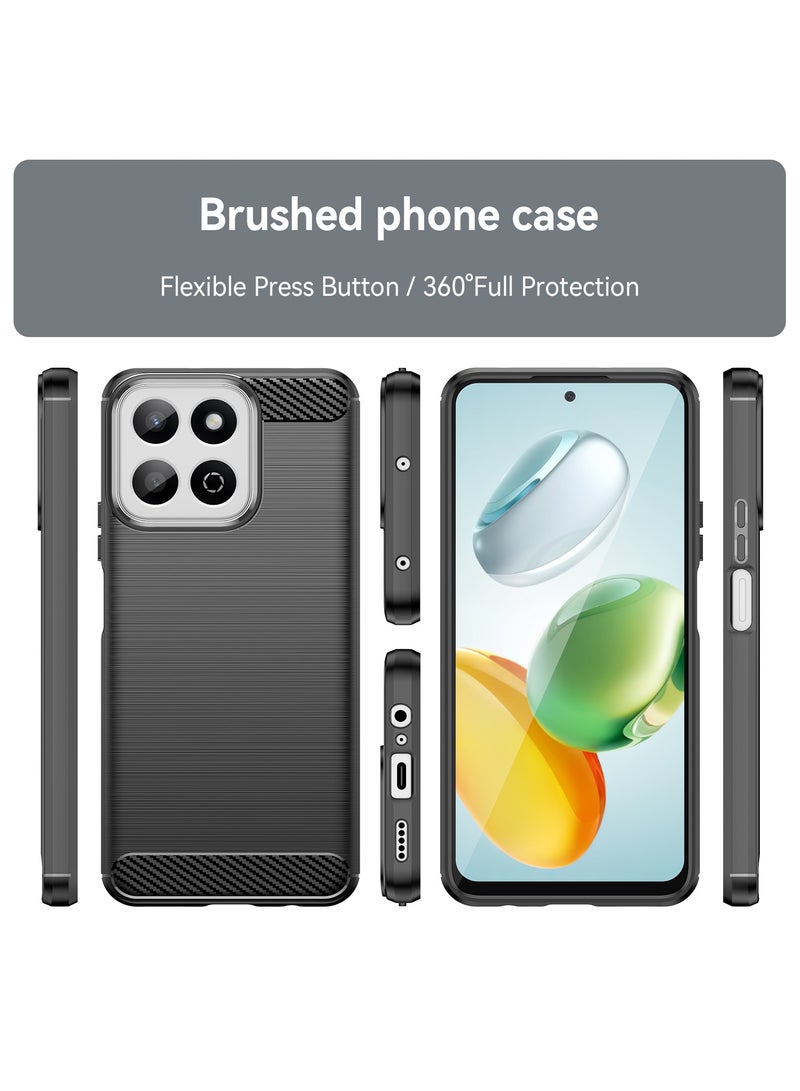 Fankalo [1+2 Sets] For Honor X7c Case & Screen Protector Soft TPU Brushed Texture Anti-Slip Cover with Scratch Resistant Tempered Glass - Image 3