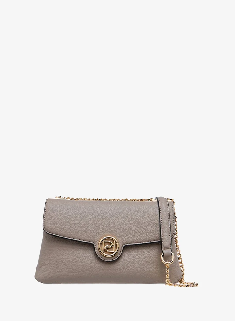 Textured Crossbody Bag with Chain Strap