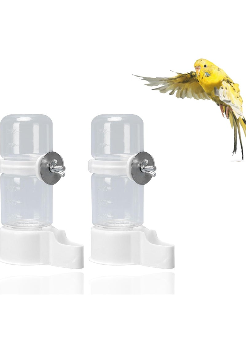 CMGTYYD - Bird Water Feeder, 2 Pcs 140ML Automatic Bird Water Food Dispenser Bird Water Bottle Drinker Bird Cage Accessories for Parrot Budgie Cockatiel Parakeet Lovebirds - Image 1