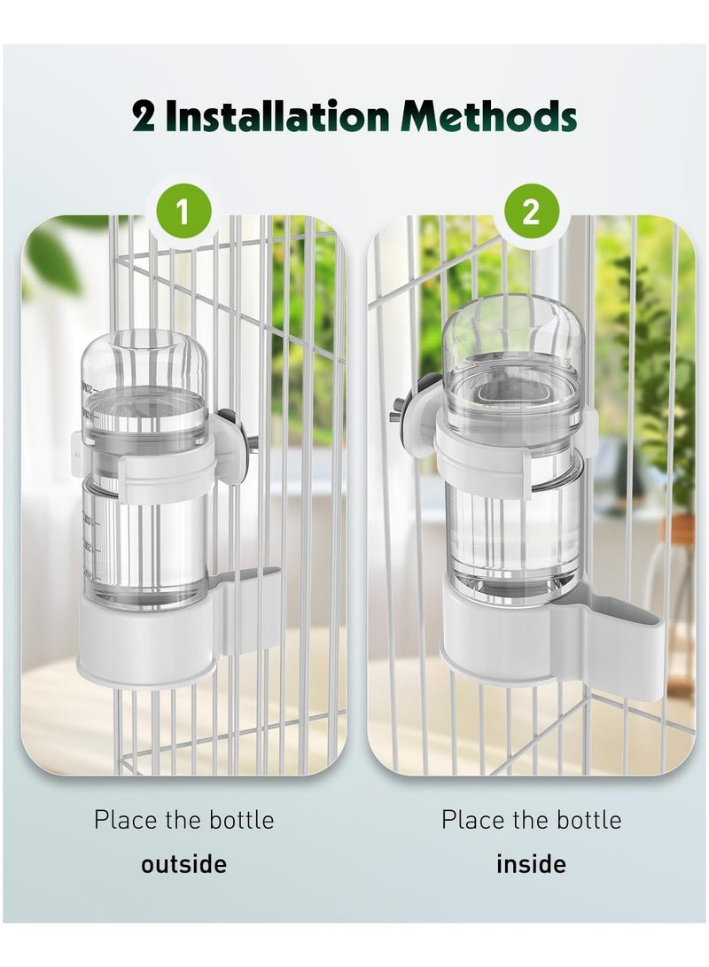 CMGTYYD 2PCS Automatic Bird Feeder & Water Dispenser Set (140ML) - Seed/Food Dispenser Cage Accessories for Parrots, Budgies, Cockatiels, Parakeets, Lovebirdsl (Clear 140ML) - Image 4