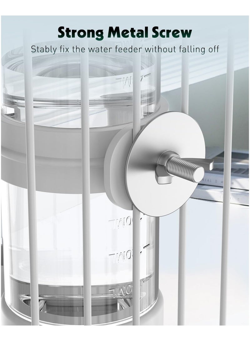 CMGTYYD 2PCS Automatic Bird Feeder & Water Dispenser Set (140ML) - Seed/Food Dispenser Cage Accessories for Parrots, Budgies, Cockatiels, Parakeets, Lovebirdsl (Clear 140ML) - Image 5