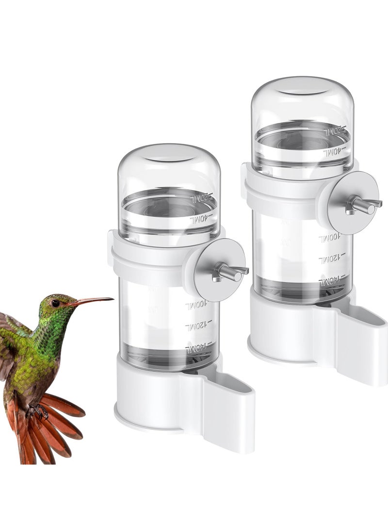 CMGTYYD 2PCS Automatic Bird Feeder & Water Dispenser Set (140ML) - Seed/Food Dispenser Cage Accessories for Parrots, Budgies, Cockatiels, Parakeets, Lovebirdsl (Clear 140ML) - Image 1