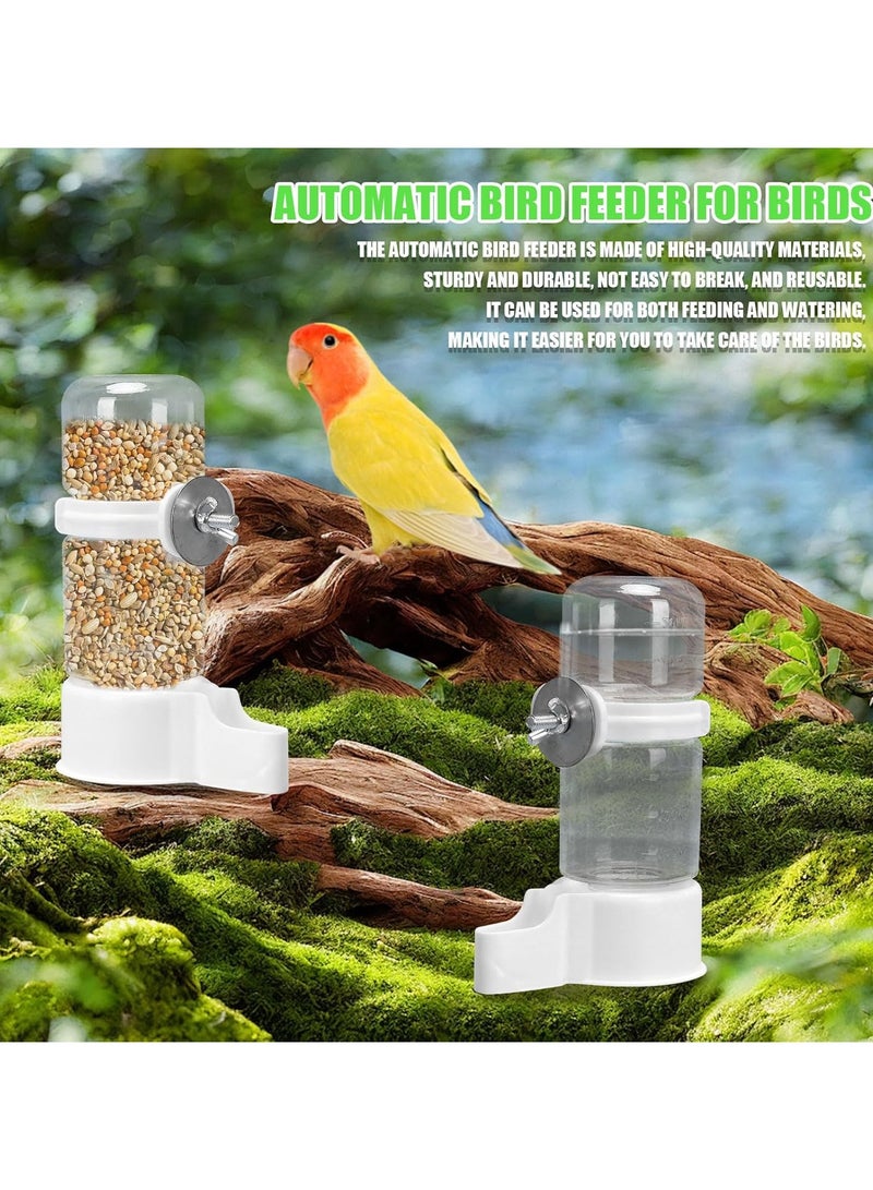 CMGTYYD. 2 قطعة مشروب مياه طائر آلي - وعاء مياه للعصافير بسعة 140 مل مناسب لعصفور الباو، الكوكاتيل، الباراكيت، عصفور الحب والحيوانات الصغيرة (أبيض) - Image 5
