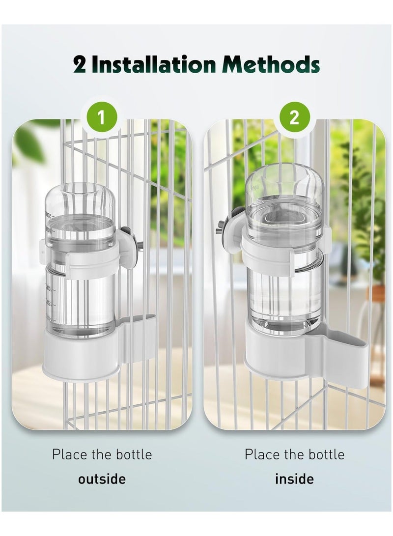 2 Pcs Bird Water Feeder - 140ML Automatic Parrot Water Food Dispenser Bird Water Bottle Drinker Cage Accessories for Parrot Budgie Cockatiel Parakeet Lovebirds - Image 5