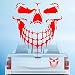 HungMieh Skull Stickers and Decals for Car Windows Doors and Trucks 3D Skull Decals and Signs for Car Styling Laser Reflective Red 697 - Image 2