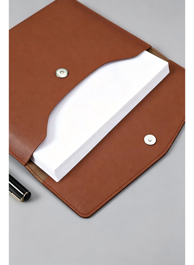 File Folder A4 Document Holder File Envelope Portfolio Case Filing File Organizer for Letter Size with Magnetic Button Closure Office - Image 5