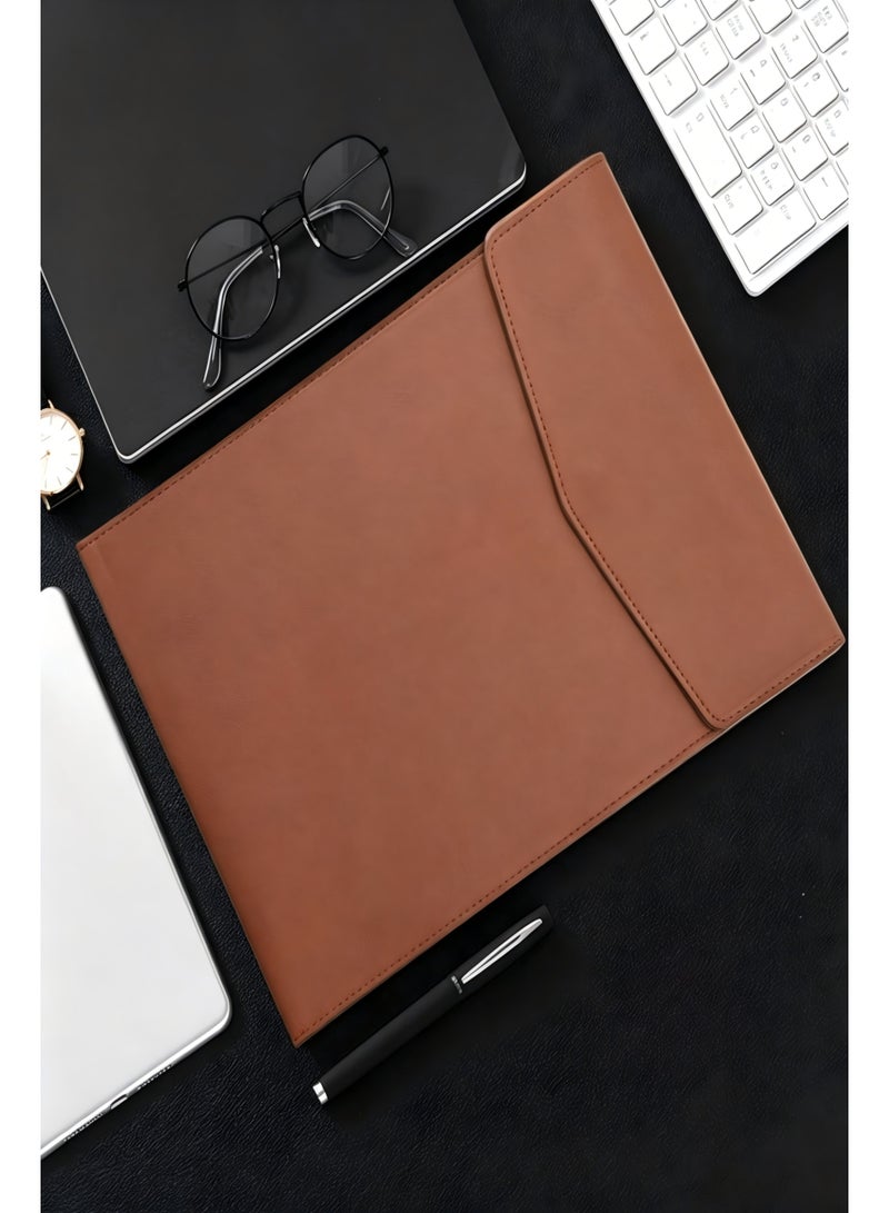 File Folder A4 Document Holder File Envelope Portfolio Case Filing File Organizer for Letter Size with Magnetic Button Closure Office - Image 2