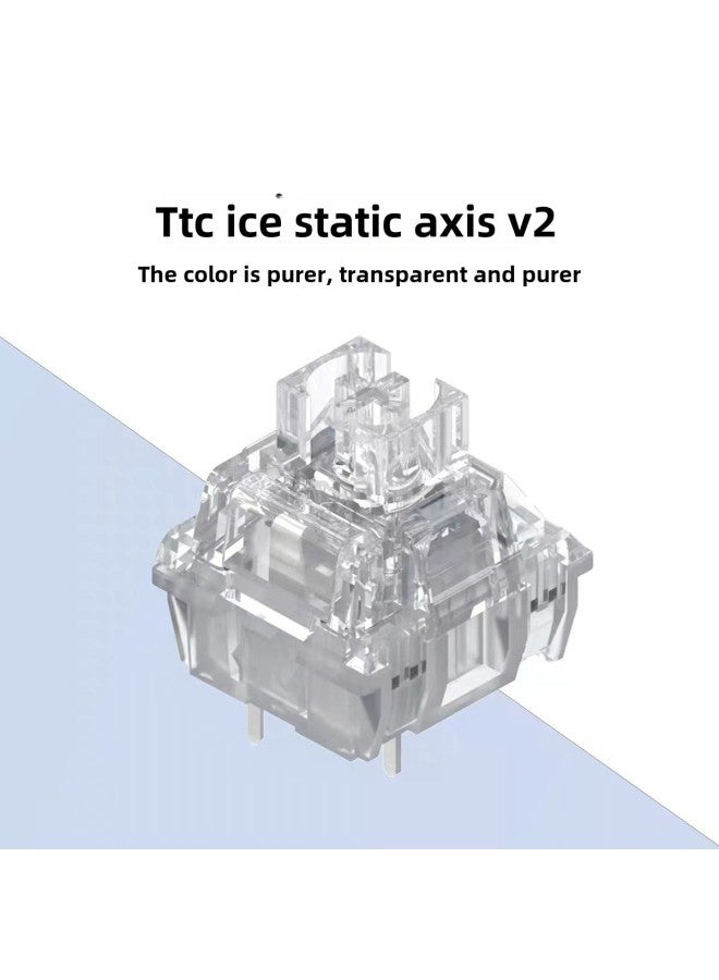 Ttc Powder V2 Moon Red Tea Quick Ice Silent Ace Silent Red Keycap Customized Mechanical Keyboard-Color:V2 Ice Static Axis  - Image 1