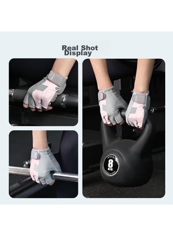 Tmt Fitness Gloves, Half-finger, Non-slip, Exercise Gloves, Pull-up And Frisbee Training Gloves, Durable Cycling Gloves For Women - Image 4