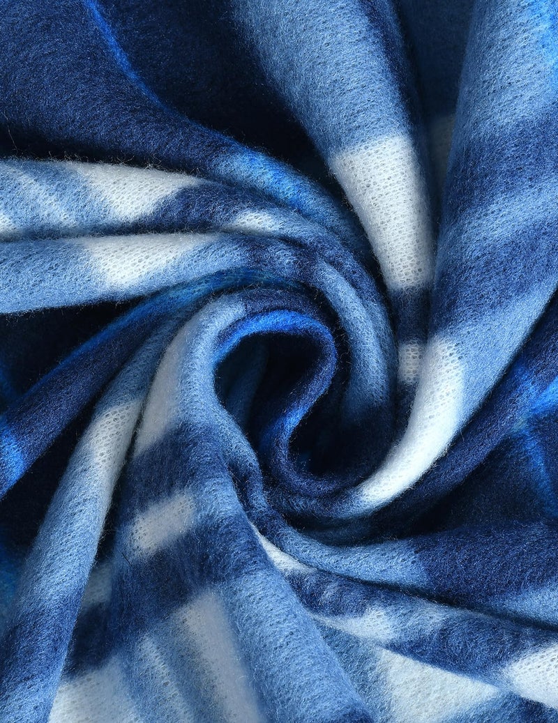 MORADO Single Bed Warm Woolen Fabric Checkered Quilt Cover/Duvet Cover/Rajai Cover/Blanket Cover for Winters (70x90 Inches, Blue) - Image 3