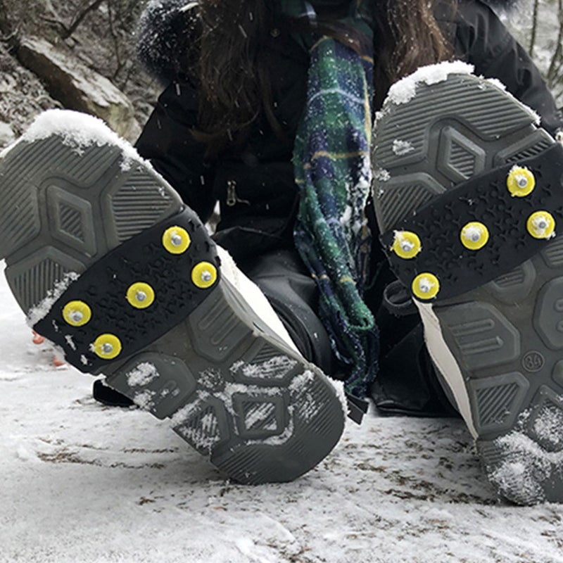 2 Pairs Shoe Ice Grippers Spike Snow Shoes Grippers Climbing Hiking Shoes Spike Climbing Supplies - Image 3