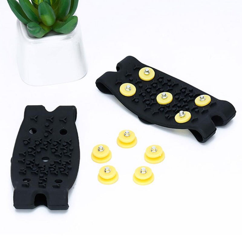 2 Pairs Shoe Ice Grippers Spike Snow Shoes Grippers Climbing Hiking Shoes Spike Climbing Supplies - Image 1