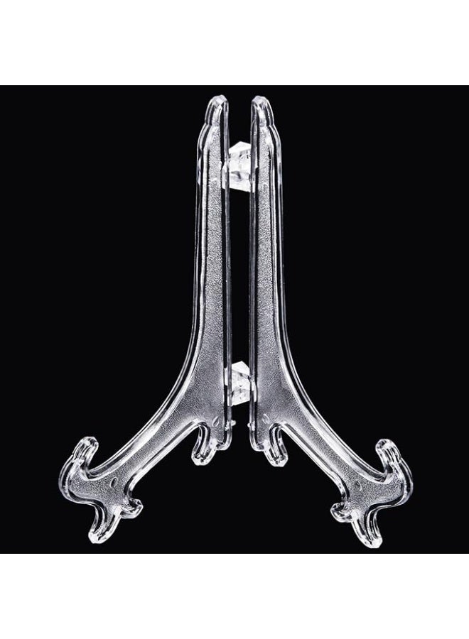 Arabest 24Pcs Clear Plate Stand, 4 Size Easel Plate Display Stands Plastic Easels Display Clear Plate Holders for Display Picture Photo Artwork Plate (3 4 5 6 Inches) - Image 5