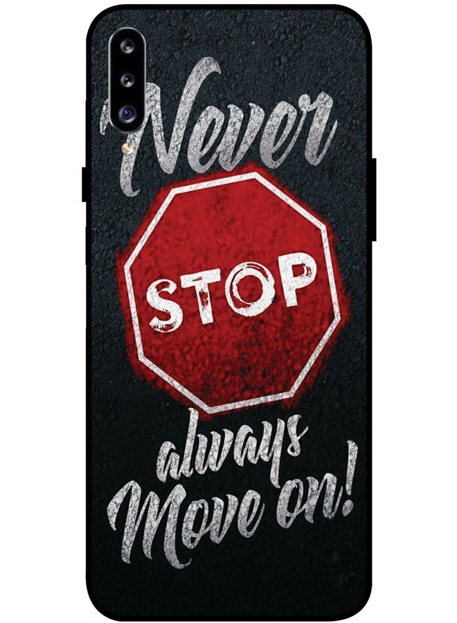 EYE CATCH Protective Case Cover For Samsung Galaxy A20s Smart Series Printed Protective Case Cover for Samsung A20s Never Stop Always Move On - Image 1