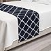 Ambesonne Ambesonne Navy Blue Bed Runner, Navy Sea Yacht Theme Cool Classic Vessel Design in Vertical Rope Artwork, Decorative  - Image 2
