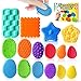 Helsort Sensory Fidget Toys for Kids Adults 16 Pack Textured Worry Stones for Anxiety Relief Sensory Toy for Autism Kids Calming Quiet Small Fidgets for Classroom Prizes Easter Basket Stuffers Egg Filler - Image 2