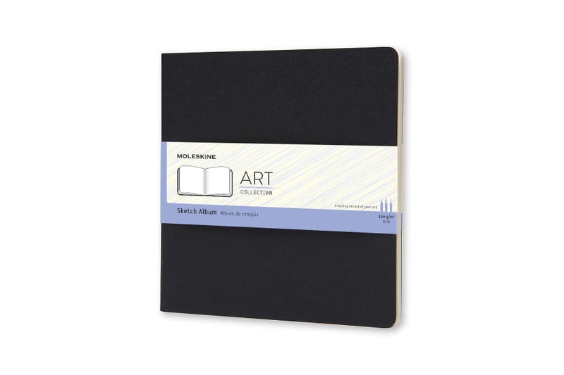 MOLESKINE Moleskine Art Sketch Album, Soft Cover, Square (7.5" x 7.5") Plain/Blank, Black, 88 Pages  - Image 1