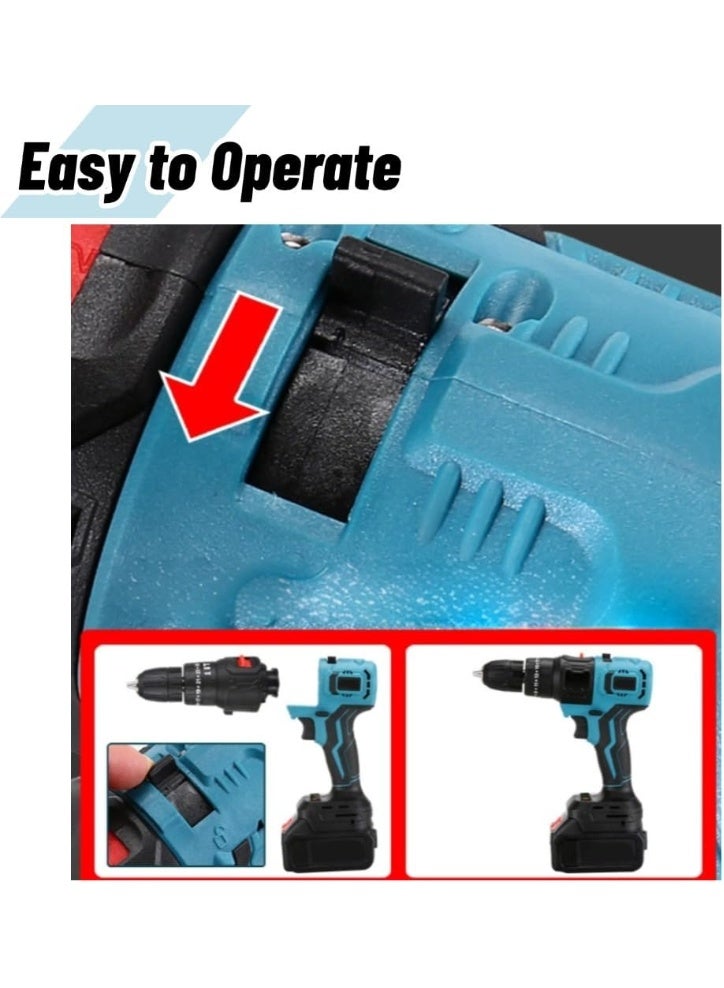 GearZone مجموعة أدوات كهربائية لاسلكية شاملة، مجموعة أدوات النجارة متعددة الوظائف، مجموعة أدوات كهربائية بدون فرشاة مع بطارية 21 فولت 4.0 أمبير وصناديق أدوات لمشاريع DIY، المنازل والحدائق - Image 4