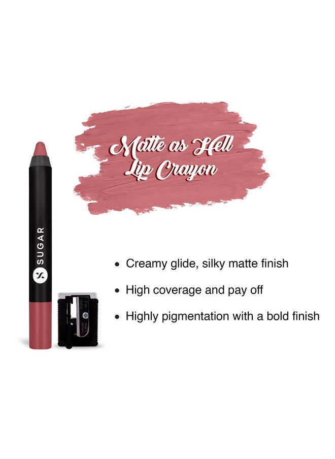 شوجر كوزماتيكس قلم تحديد الشفاه Matte as Hell من SUGAR Cosmetics | يدوم حتى 8 ساعات | أحمر شفاه مقاوم للماء للنساء | 2.5 جم - 07 فيولا  - Image 3