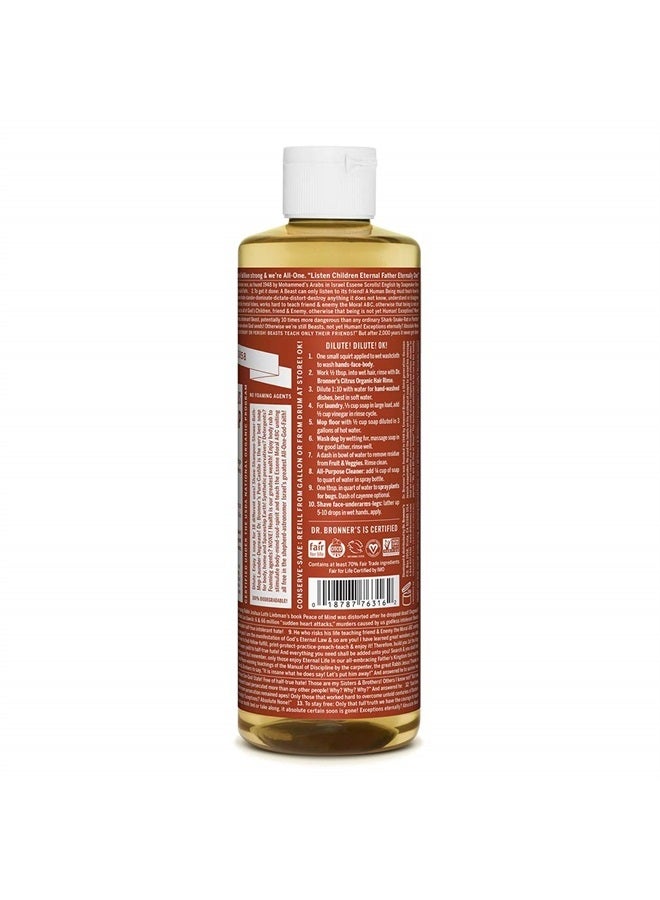 Dr. Bronner's Pure-Castile Liquid Soap (Eucalyptus, 16 ounce, 2-Pack) - Made with Organic Oils, 18-in-1 Uses: Face, Body, Hair, Laundry, Pets and Dishes, Concentrated, Vegan, Non-GMO - Image 2