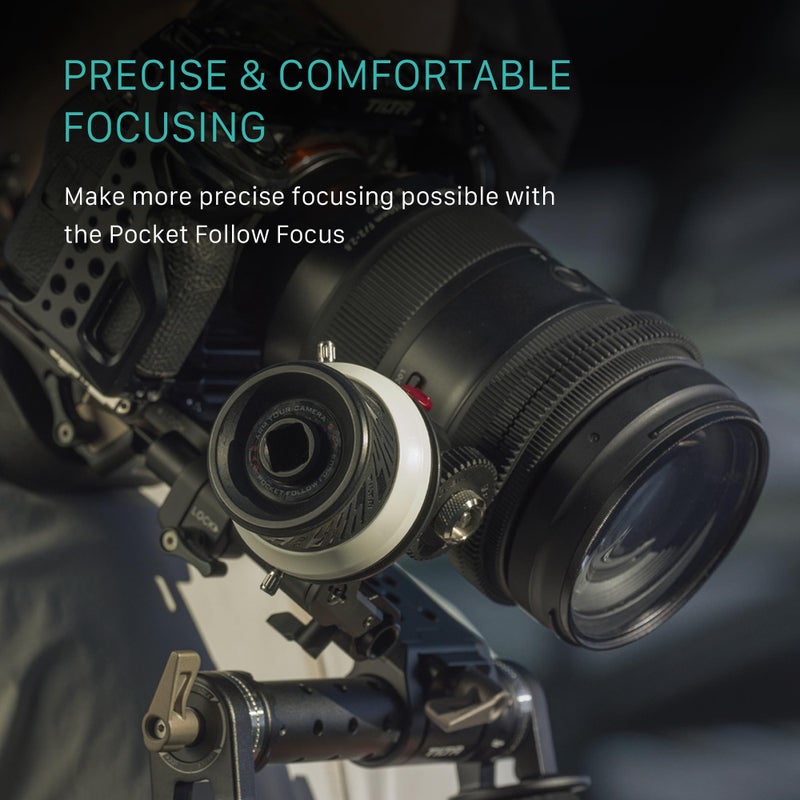 Tilta Pocket Follow Focus | Precise Focus Ring with A/B Stops | Fluid Damping System | 15mm Rod & Rod Holder | Works with Most Cameras & Lenses | Lightweight, Comfortable, and Compact Design (FF-T07) - Image 5