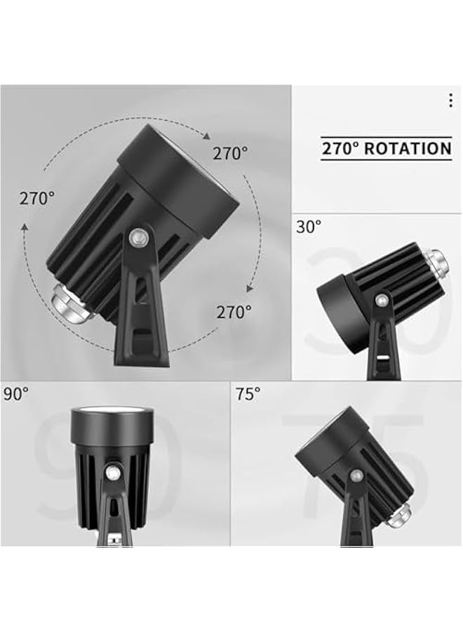 TRASSLE Indoor LED Spot Lights, 3W Uplighting with Remote Control Dimmable & Timer, Adjustable 3000K/4000K/6000K Floor Spot Lights for Plants Pictures Artwork, USB Powered - Image 5