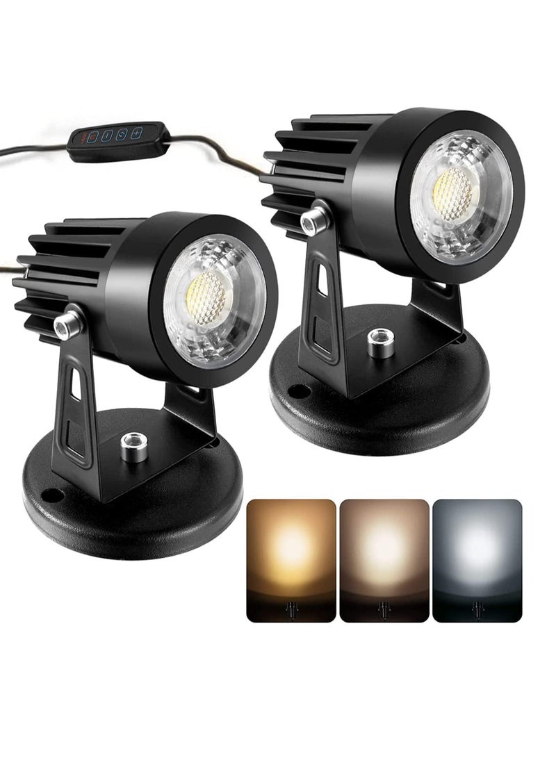 TRASSLE Indoor LED Spot Lights, 3W Uplighting with Remote Control Dimmable & Timer, Adjustable 3000K/4000K/6000K Floor Spot Lights for Plants Pictures Artwork, USB Powered - Image 1