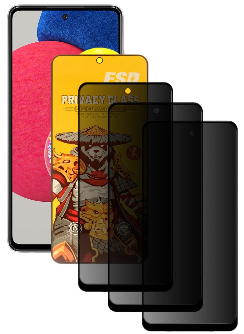 ESD 3 Pieces Tempered Dustproof Privacy Glass Screen Protector Compatible For Samsung Galaxy A52s - Image 1