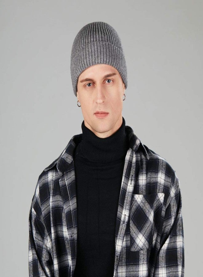 Roybens 4pcs Wool Fisherman Beanies for Men, Knit Short Watch Cap Winter Warm Hats - Image 5