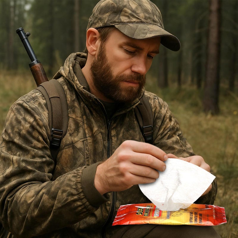 Wovnet 4 Pack 60 Pieces Scent Elimination Dryer Sheets Scent Free Dryer Sheets for Hunting Hunters Fabric Softener for Fabrics Deer Clothes Hunting Accessories - Image 5