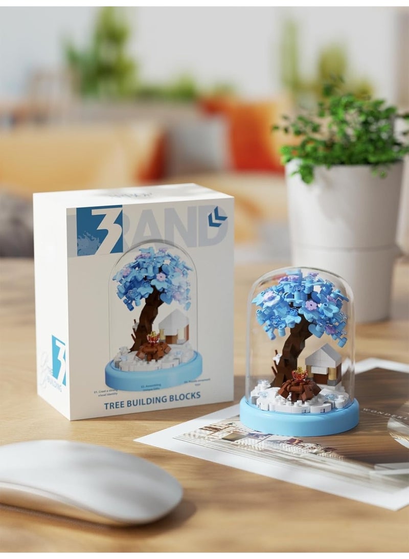Winter Snow Tree House Bonsai Tree House Building Toy Flowers Set Ideas Building Blocks Complete with Dust Cover - Image 4