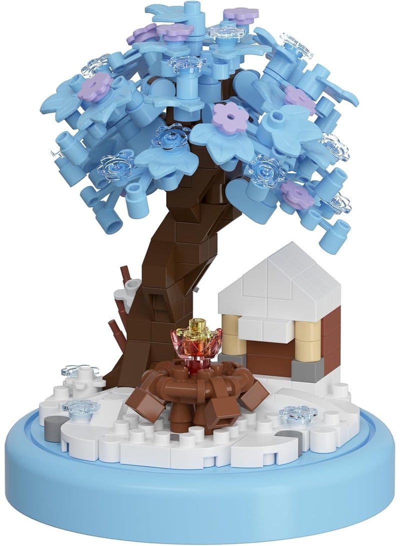 Winter Snow Tree House Bonsai Tree House Building Toy Flowers Set Ideas Building Blocks Complete with Dust Cover - Image 2