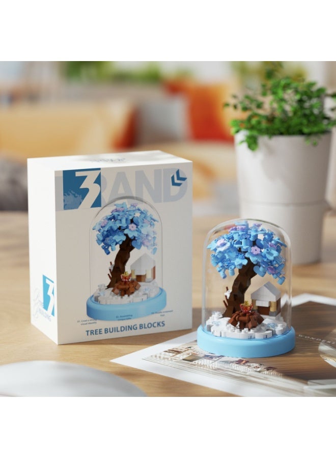 Winter Snow Tree House Bonsai Tree House Building Toy Flowers Set Ideas Building Blocks Complete with Dust Cover - Image 1