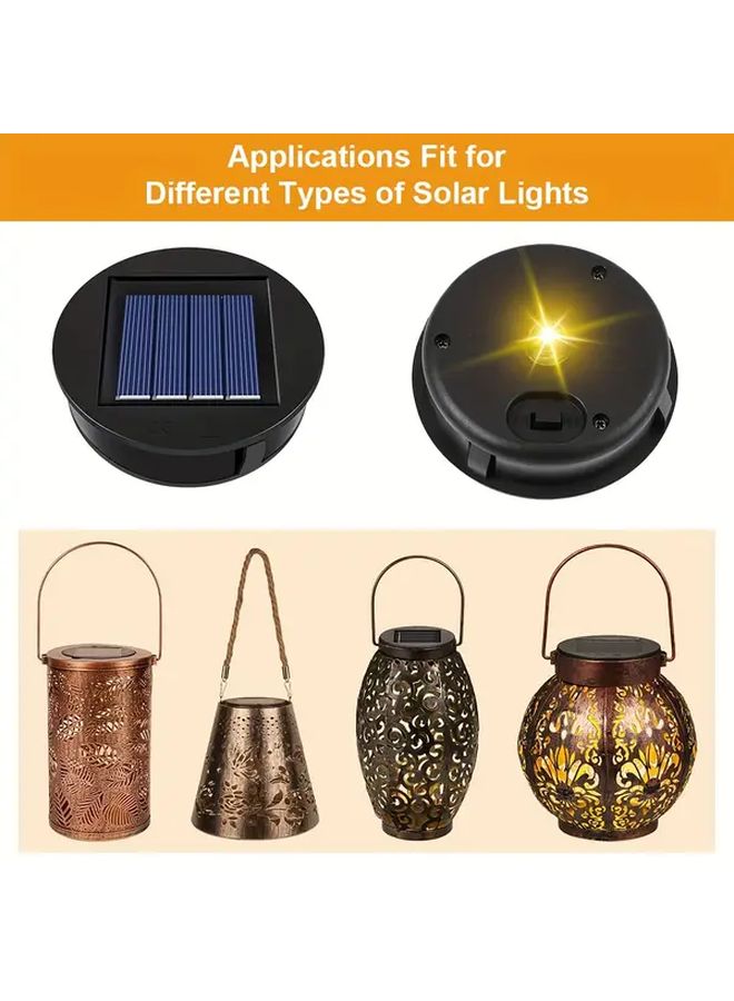 2 Solar Panels Outdoor IP65 Solar Lantern LED Replacement Cover Warm White Hanging Light - Image 3