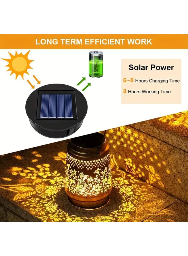 2 Solar Panels Outdoor IP65 Solar Lantern LED Replacement Cover Warm White Hanging Light - Image 5