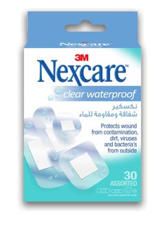 Nexcare 30-Piece Waterproof Clear Bandage 