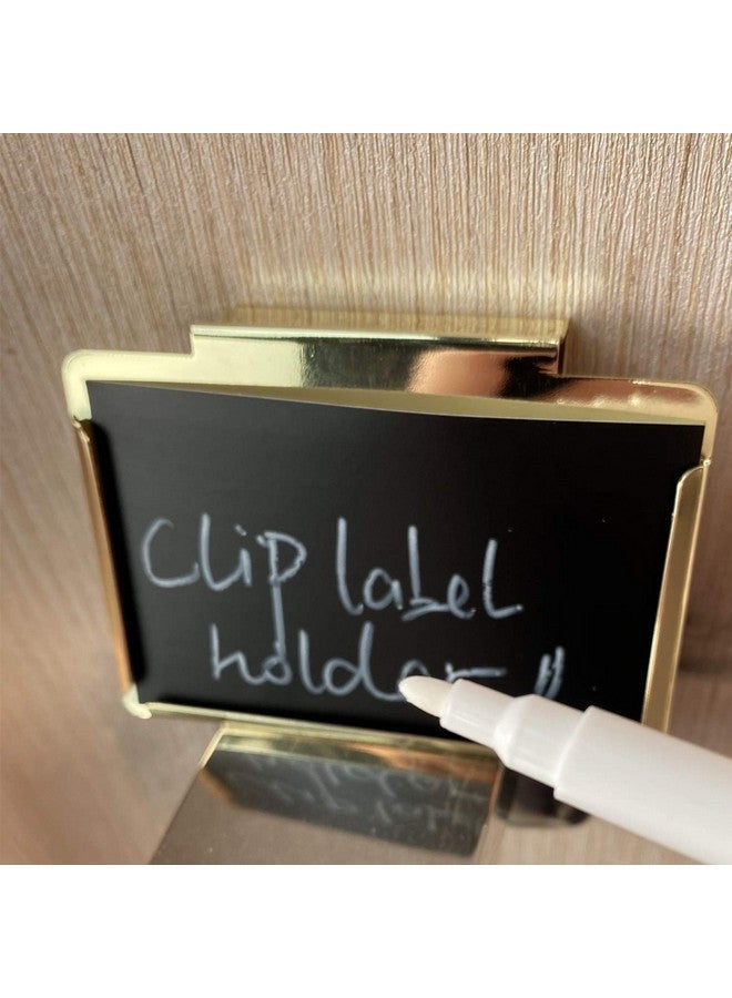 Top label Clip Label Holdersgold Bin Clips For Kitchen Pantry Organization10 Pcs Clip Holders With 60 Pcs Chalkboard Stickers - Image 2