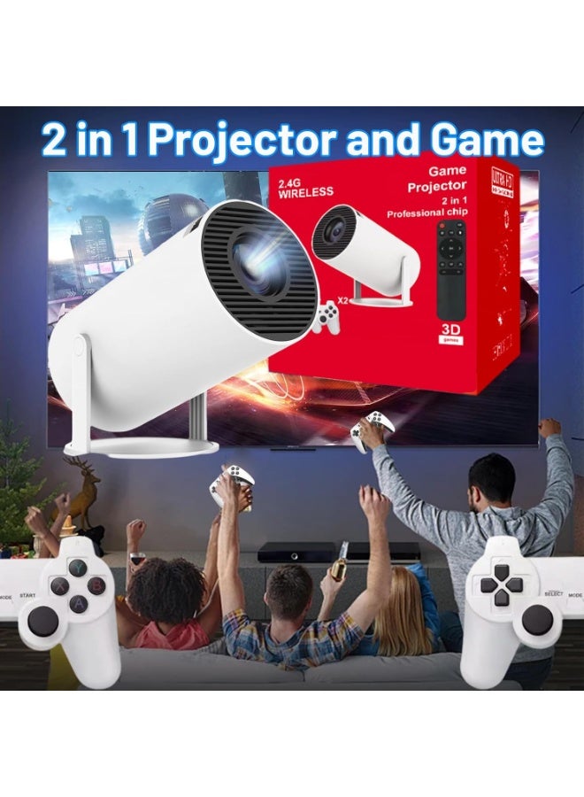 Retro Game Projector with Dual Controllers, 30000+ Built-In Games, Multiple Emulators, Wi-Fi, Bluetooth, HDMI and 720p LED Display - Image 2
