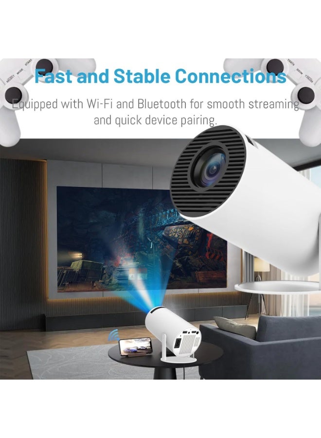 Retro Game Projector with Dual Controllers, 30000+ Built-In Games, Multiple Emulators, Wi-Fi, Bluetooth, HDMI and 720p LED Display - Image 4