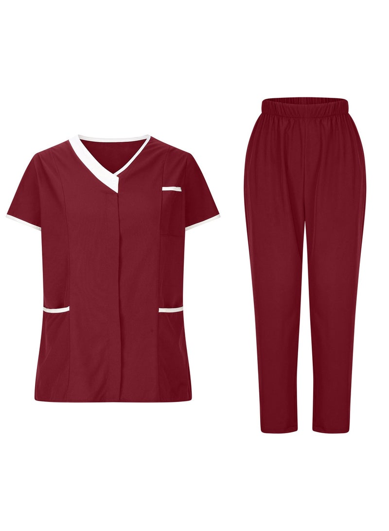 KUYING New V-neck Split Style Medical Work Uniform  - Image 1