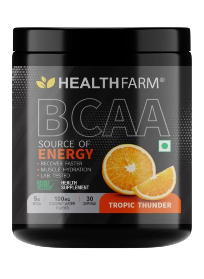 HEALTHFARM - HealthFarm BCAA Supplement + Electrolytes Support Muscle Recovery Tropic Thunder Flavor 30 Servings - Image 1