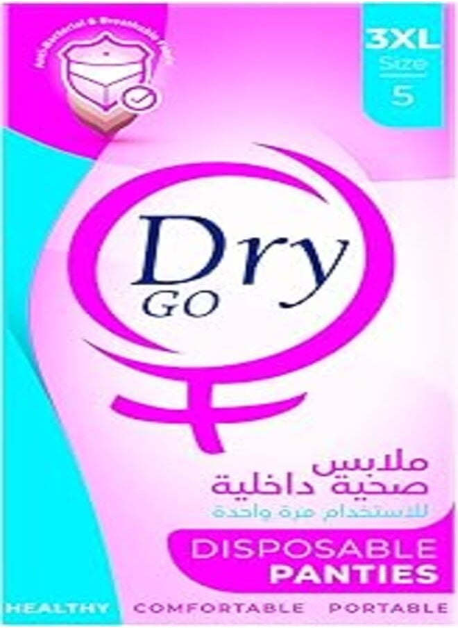 Dry Dry Go Underwear - Disposable - 5 Pieces - 3XL 