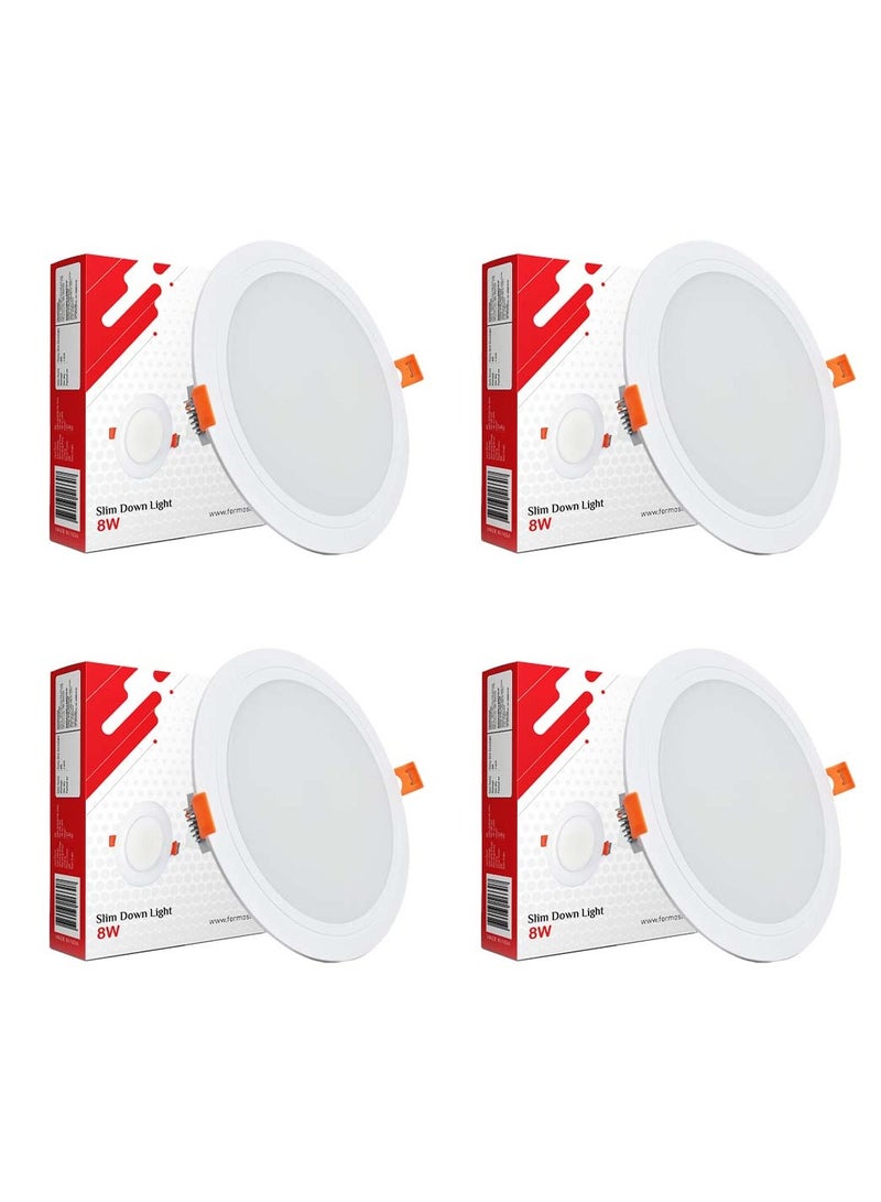 FORMOST FORMOST LED Slim Panel Light Round 8W | LED Ceiling Light | Long Lifespan | Over Heat Protection | Pack of 4  - Image 1