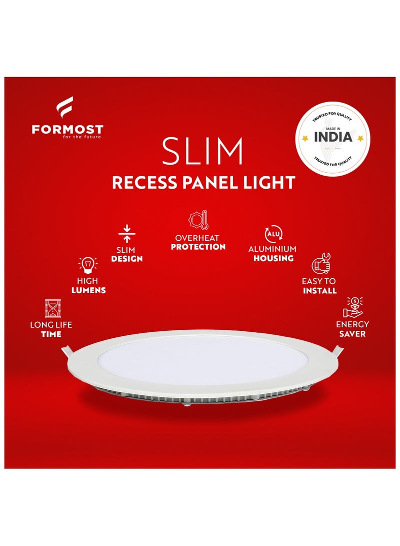 FORMOST FORMOST LED Slim Panel Light Round 8W | LED Ceiling Light | Long Lifespan | Over Heat Protection | Pack of 4  - Image 3